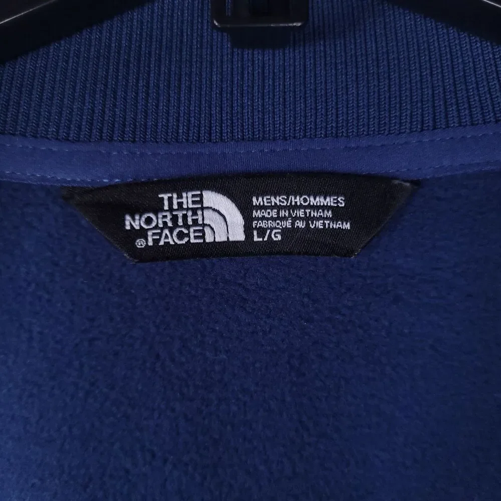 The North Face Takeback Track Jacket Mens Large Blue Fleece Lined Full Zip